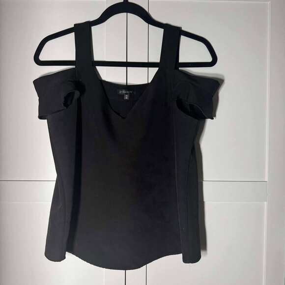 Dynamite Women Off shoulder Blouse top Black SMALL - Picture 1 of 9